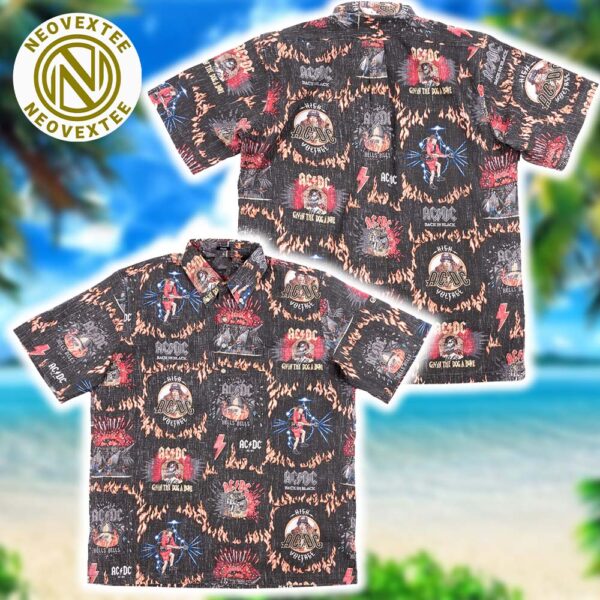 AC DC Button Down 2025 Hawaiian Shirt For Family