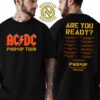 AC DC PWR UP Are You Ready PWR UP Twenty Twenty Five North America Tour 2025 Two Sides Print T-Shirt