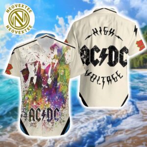 ACDC In Color Aged Pixel Paint Drop Summer 2025 Hawaiian Shirt For Family