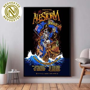 Alestorm And Nekrogoblikon Australia And New Zealand Tour 2025 List Dates Home Decor Poster Canvas