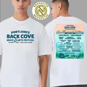 Back Cove Music And Arts Festival Poster In Portland Maine At Payson Park On August 2 And 3 2025 Two Sides Print Unisex T-Shirt