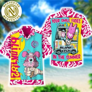 Blink-182 Band Your Smile Fades In The Summer 2025 Hawaiian Shirt For Family