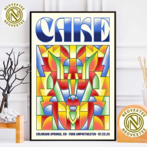 Cake Band Poster For Show In Colorado Springs CO At Ford Amphitheater On July 23 2025 Home Decor Poster Canvas