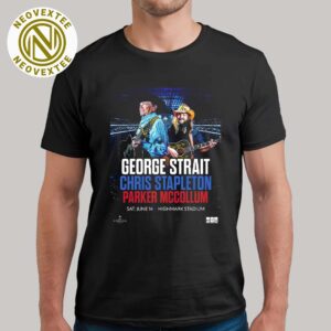 Chris Stapleton And George Strait With Parker McCollum New York Poster For Shows At Highmark Stadium On June 14 2025 Vintage T-Shirt