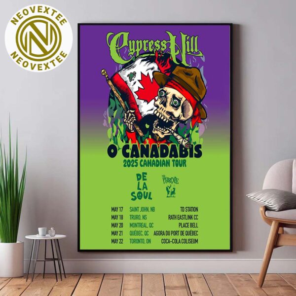 Cypress Hill The O Canadabis 2025 Canadian Tour Schedule List Dates Home Decor Poster Canvas