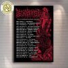 Unearth Band North America Spring Tour MMXXV Tour 2025 Dates List Home Decor Poster Canvas