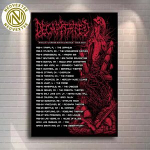 Decapitated Nihility Across North America Tour 2025 Dates List Home Decor Poster Canvas