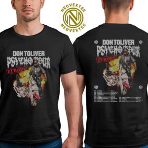 Don Toliver Hardstone Psycho Europe Tour 2025 Dates List Two Sides Print Unisex T-Shirt