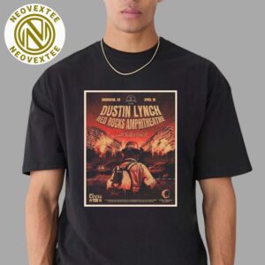 Dustin Lynch Concert Poster At Red Rocks Park and Amphitheatre In Morrison CO On April 16 2025 Unisex T-Shirt