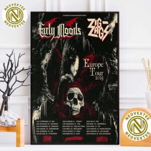 Early Moods And ZIG ZAGS Poster For Europe Tour 2025 Dates List Home Decor Poster Canvas