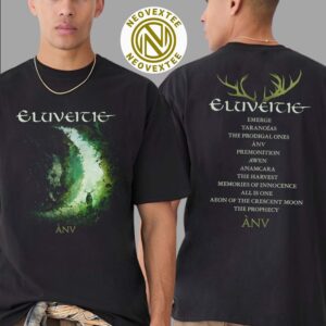 Eluveitie New Album ANV Merch Tee Anv Cover Track List Two Sides Print Unisex T-Shirt