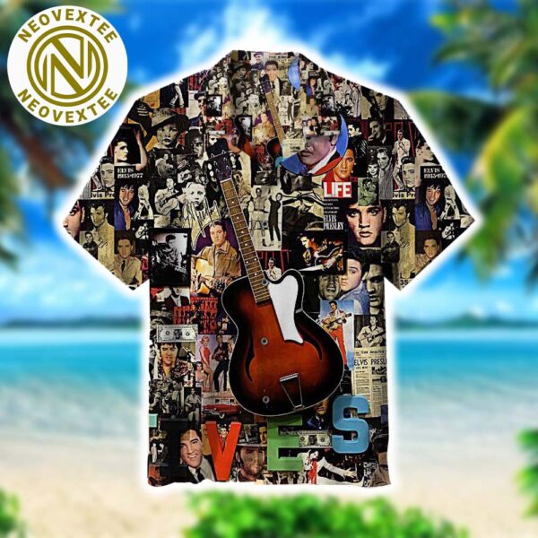 Elvis Presley Lives Collage Universal Summer 2025 Hawaiian Shirt For Family