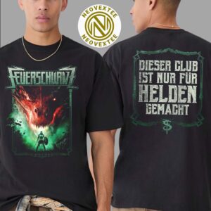 Feuerschwanz Merch Tee Knightclub Album Cover Dieser Club Ist Nur Fur Helden Gemacht Two Sides Print T-Shirt