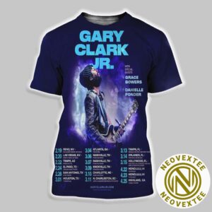 Gary Clark Jr Tour 2025 With Special Guests Grace Bowers And Danielle Ponder Dates List All Over Print Shirt