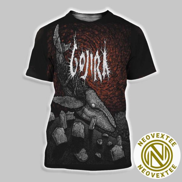 Gojira Poster Rockabilia Exclusive A Ghost In The Void by Dylan Garrett Smith All Over Print Shirt