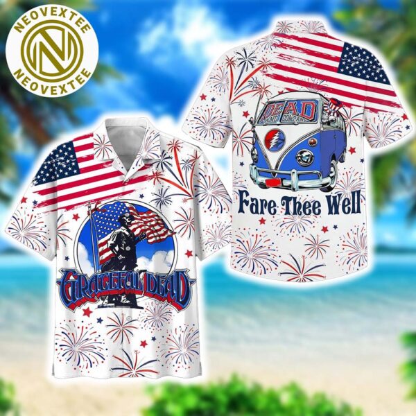 Grateful Dead Fare Thee Well Happy 4th Of July Summer 2025 Hawaiian Shirt