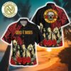 ACDC Thunderstruck Guitar Flames Black Background Summer Gift For Family 2025 Hawaiian Shirt