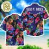 Guns N Roses Aloha Tribal Rose 2025 Summer Hawaiian Shirt