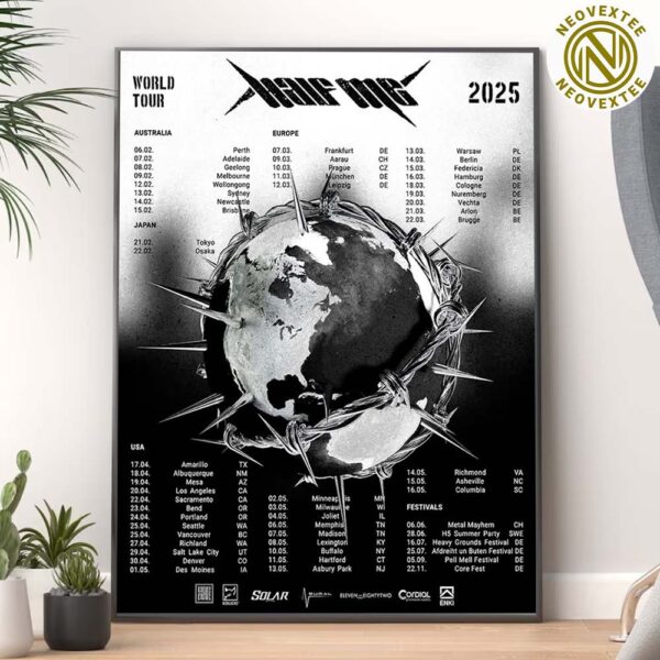 Half Me Band World Tour 2025 Schedule List Dates Home Decor Poster Canvas