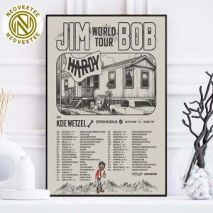 Hardy Band Music Poster For Jim Bob World Tour 2025 List Dates Home Decor Poster Canvas