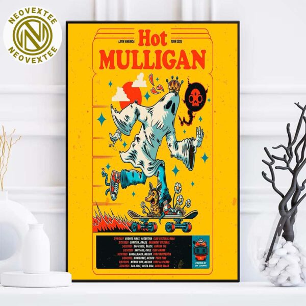 Hot Mulligan Band Latin America Tour 2025 Dates List Home Decor Poster Canvas