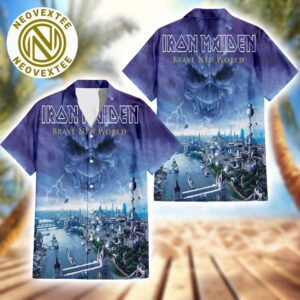 Iron Maiden Brave New World Album Summer Aloha Music 2025 Hawaiian Shirt