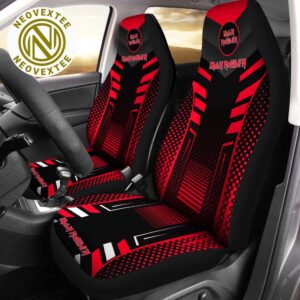 Iron Maiden Pattern Red And Black Background Car Seat Covers