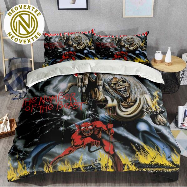 Iron Maiden The Number Of The Beast Queen Bedding Set