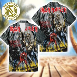 Iron Maiden The Number of the Beast Album Aloha Music Summer Hawaiian Shirt