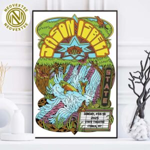 Jason Isbell Poster For Tonight In Ithaca NY At State Theatre Of Ithaca On Sunday February 16 2025 Home Decor Poster Canvas