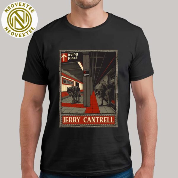 Jerry Cantrell In New York NY Poster For Show Music At Irving Plaza On February 5 2025 Unisex T-Shirt