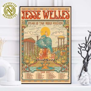 Jesse Welles Fear Is The Mind Killer Tour 2025 Dates List Home Decor Poster Canvas