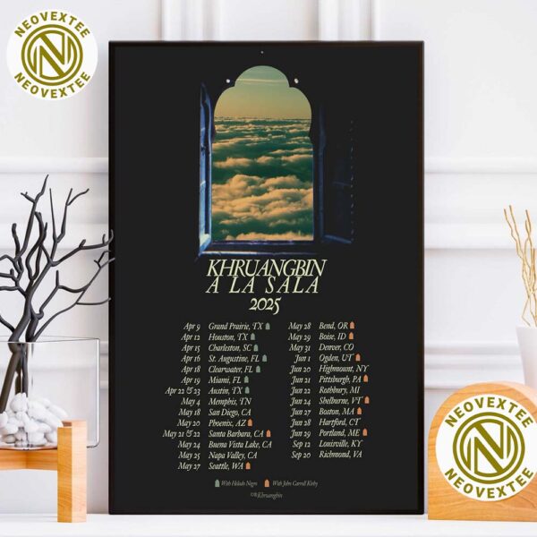 Khruangbin Band A La Sala Tour 2025 Dates List Home Decor Poster Canvas