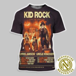 Kid Rock Live In Concert 2025 With Special Guests Janson And Uncle Kracker Dates List All Over Print Shirt