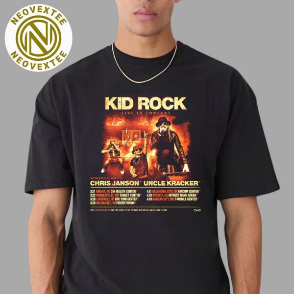 Kid Rock Live In Concert 2025 With Special Guests Janson And Uncle Kracker Dates List Classic T-Shirt