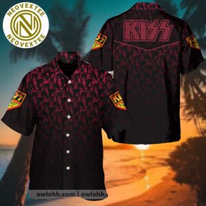 Kiss Rock Band No198 Summer 2025 Hawaiian Shirt And Beach Short