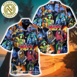 Kiss Rock Band Summer 2025 Hawaiian Shirt Gift For Family