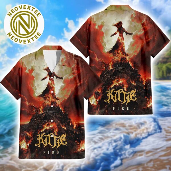 Kittie Band Fire Album Summer Hawaiian Shirt And Beach Short