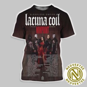 Lacuna Coil Sleepless Empire EU And UK Tour 2025 Dates List All Over Print Shirt