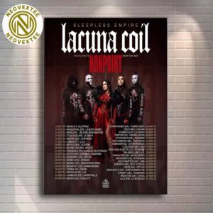 Lacuna Coil Sleepless Empire EU And UK Tour 2025 Dates List Home Decor Poster Canvas