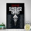 Lacuna Coil Sleepless Empire Tour 2025 For March April And May 2025 List Dates Wall Decor Poster Canvas