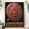 Linkin Park From Zero World Tour 2025 Poster For Guadalajara Mexico On February 3rd 2025 Art By Gustavo Zermeno Jr Poster Canvas