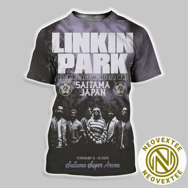 Linkin Park Poster For Saitama Japan At Saitama Super Arena From Zero World Tour 2025 On February 11-12 2025 All Over Print Shirt