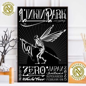 Linkin Park Poster In Japan At Saitama Super Arena From Zero World Tour 2025 On February 11th 2025 Home Decor Poster Canvas