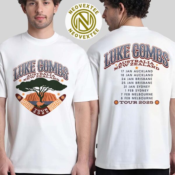 Luke Combs Band Boomerang Tee For Australia And New Zealand Tour 2025 Two Sides Print Unisex T-Shirt