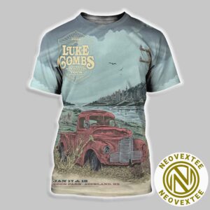 Luke Combs First Gig Poster For Auckland New Zealand At Eden Park Stadium On January 17 And 18 2025 All Over Print Shirt