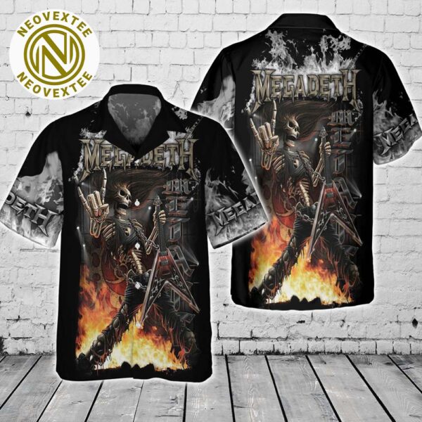 Megadeth Symphony Of Destruction Inferno Warrior 2025 Aloha Music Summer Hawaiian Shirt For Family