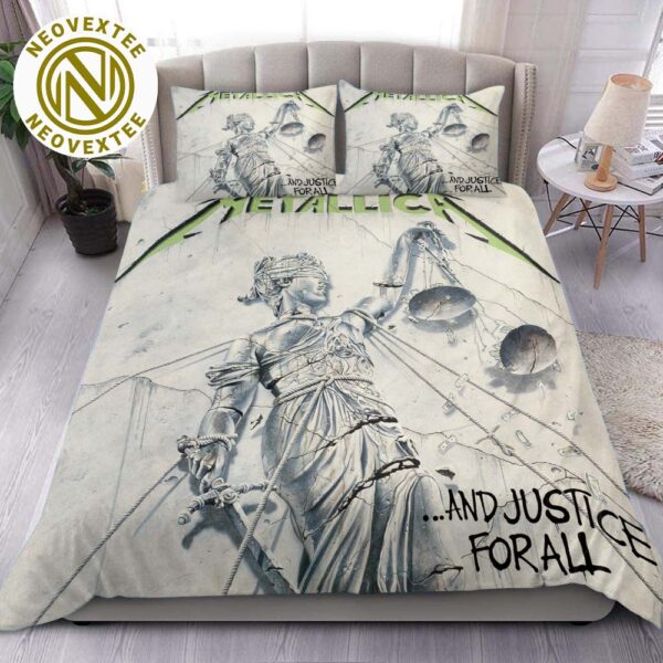 Metallica And Justice for All Album Cover Queen Bedding Set