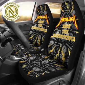 Metallica Band Ride The Lightning Pattern Full Set Car Seat Cover