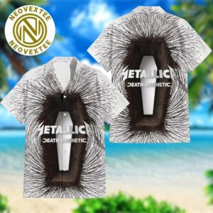 Metallica Best Album Death Magnetic White Background 2025 Summer Hawaiian Shirt